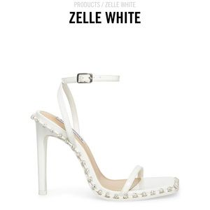 Zelle Steve Madden heels white
